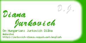 diana jurkovich business card