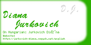 diana jurkovich business card